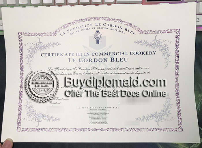 Le Cordon Bleu Diploma