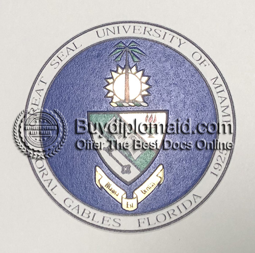 University of Miami Diploma seal